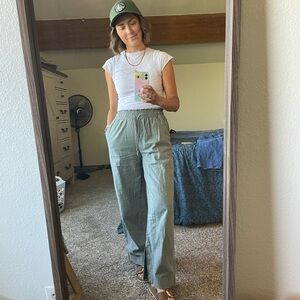 Madewell wide leg paper bag pants